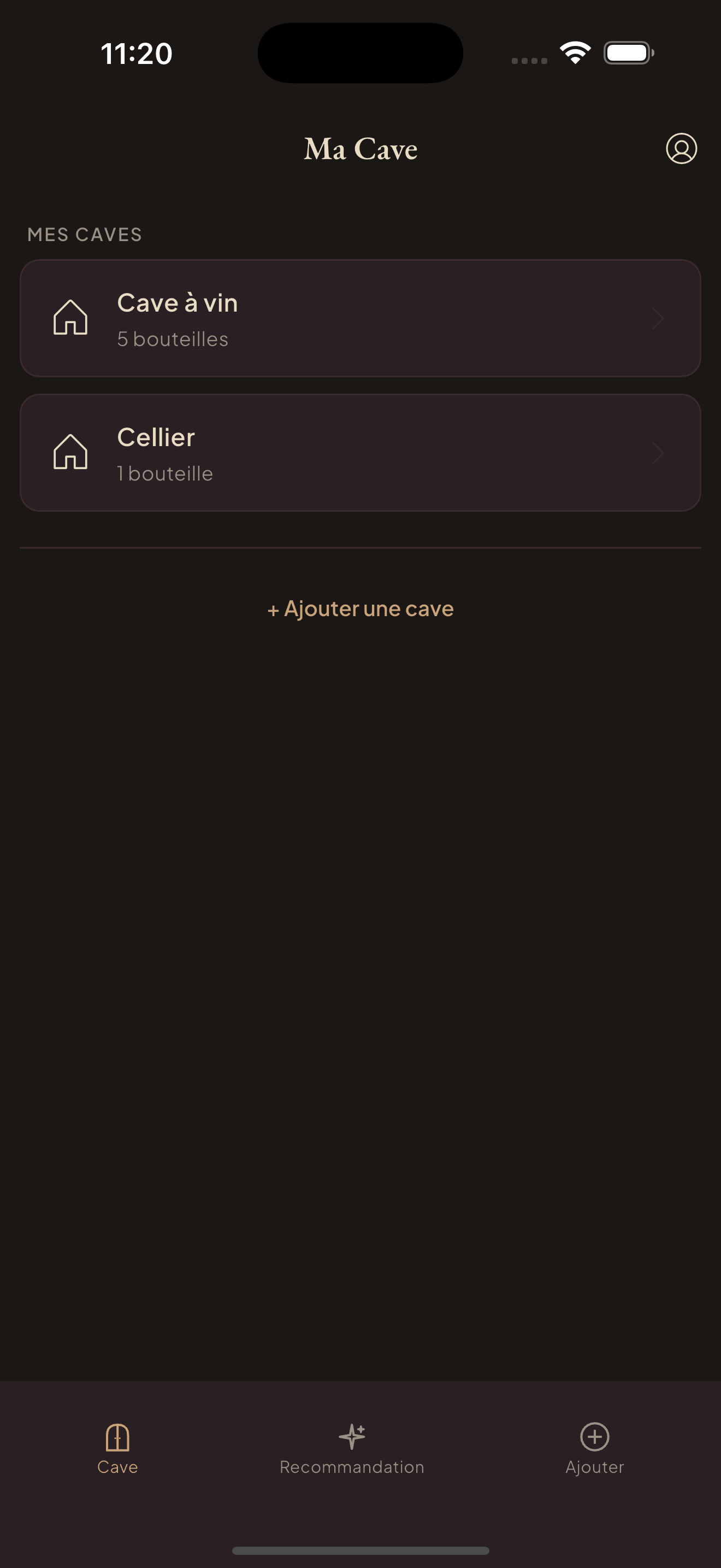 Plusieurs caves dans une seule app